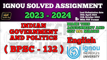 BPSC 132 Solved Assignment 2023-24 In English Medium | BPSC 132 SOLVED ASSIGNMENT 2024 | #Bpsc132