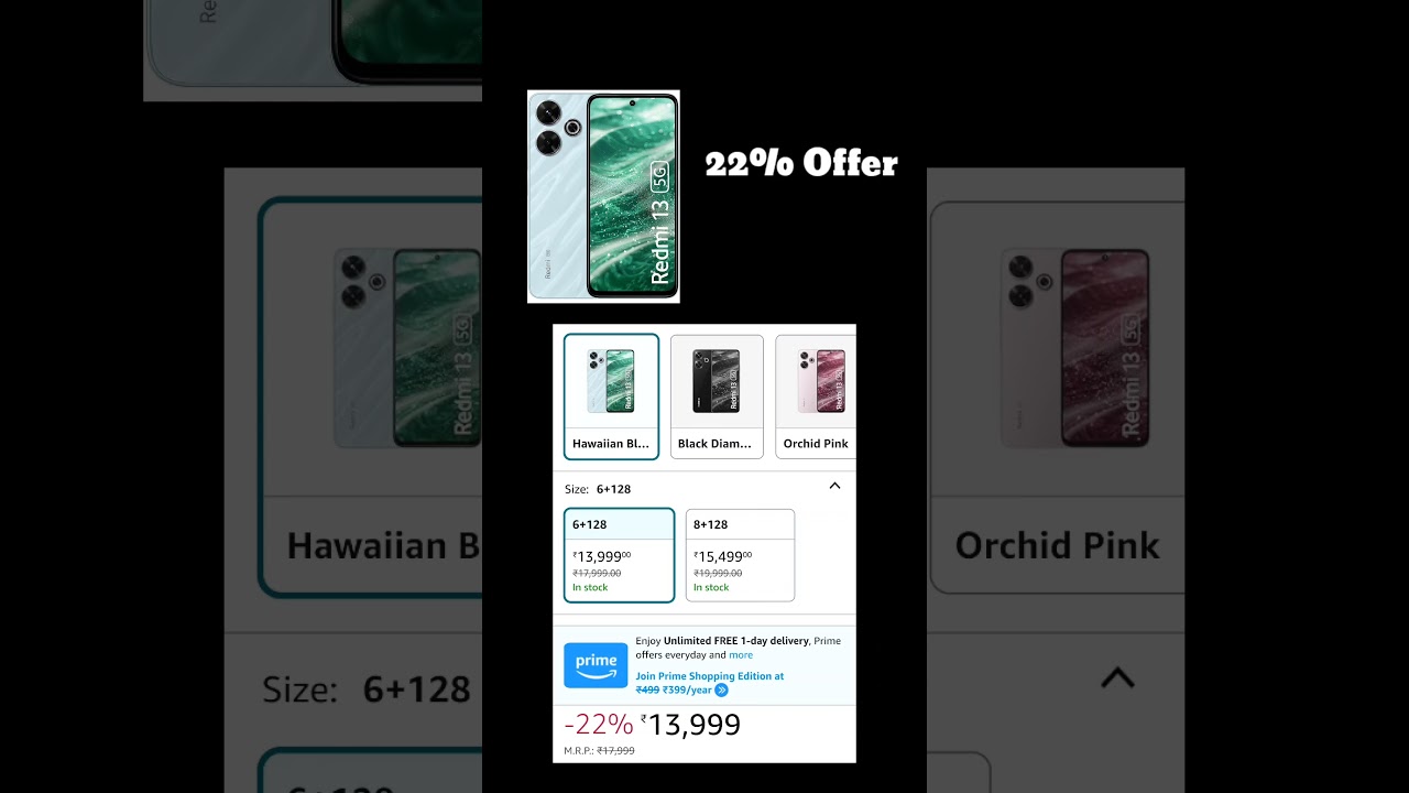 Redmi 13 5g 22% Offer on Amazon 