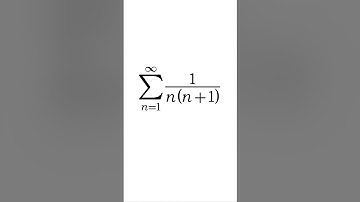Infinite sum 1/n*(n+1)