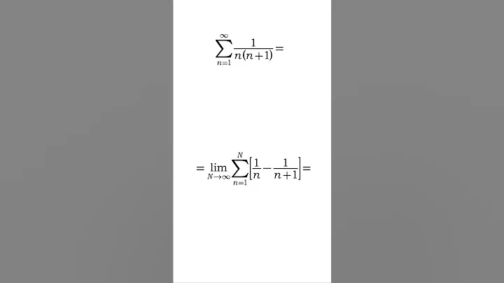 Infinite sum 1/n*(n+1)