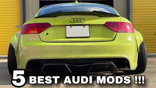 Top 5 Best affordable mods for audi (B8/B9/B6/B8.5) A4/A5/S3/RS Etc…. by Bruce Custom Motors 3,301 views 5 months ago 10 minutes, 14 seconds