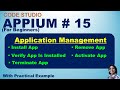 Appium With Java Tutorial 15 : App Management | Install, Verify, Activate, Terminate & Remove App