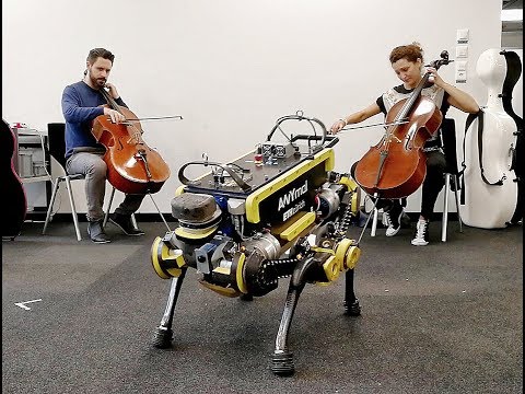 Robot ANYmal bailando con música en vivo