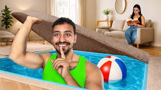 Έφτιαξα Κρυφή Πισίνα Μέσα Στο Σπίτι Μου