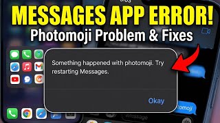 Something happened with photomoji Try restarting Messages problem solve google messages app