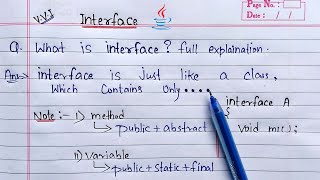 Interface in Java | Learn Coding