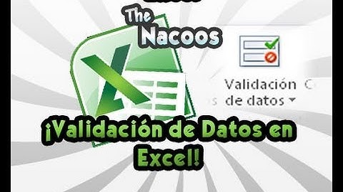 Validacion de datos en Excel 2010
