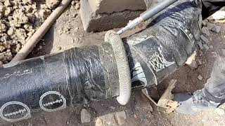 Fire Hydrant pipe Wrapping-coating for under Ground pipe line#underground #wrapping #fire #safety