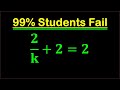 Solving a 'Harvard' University entrance exam | find k?