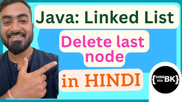 Remove last node of a Linked List in Java | Java Data Structures | Java coding in Hindi🇮🇳