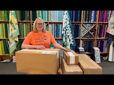 UNBOXING Beautiful NEW Fabric at The Quilted Forest! We just keep