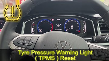 2022 VW POLO tyre pressure warning reset