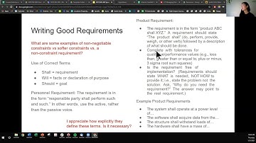 2.3 Systems Engineering: Requirements