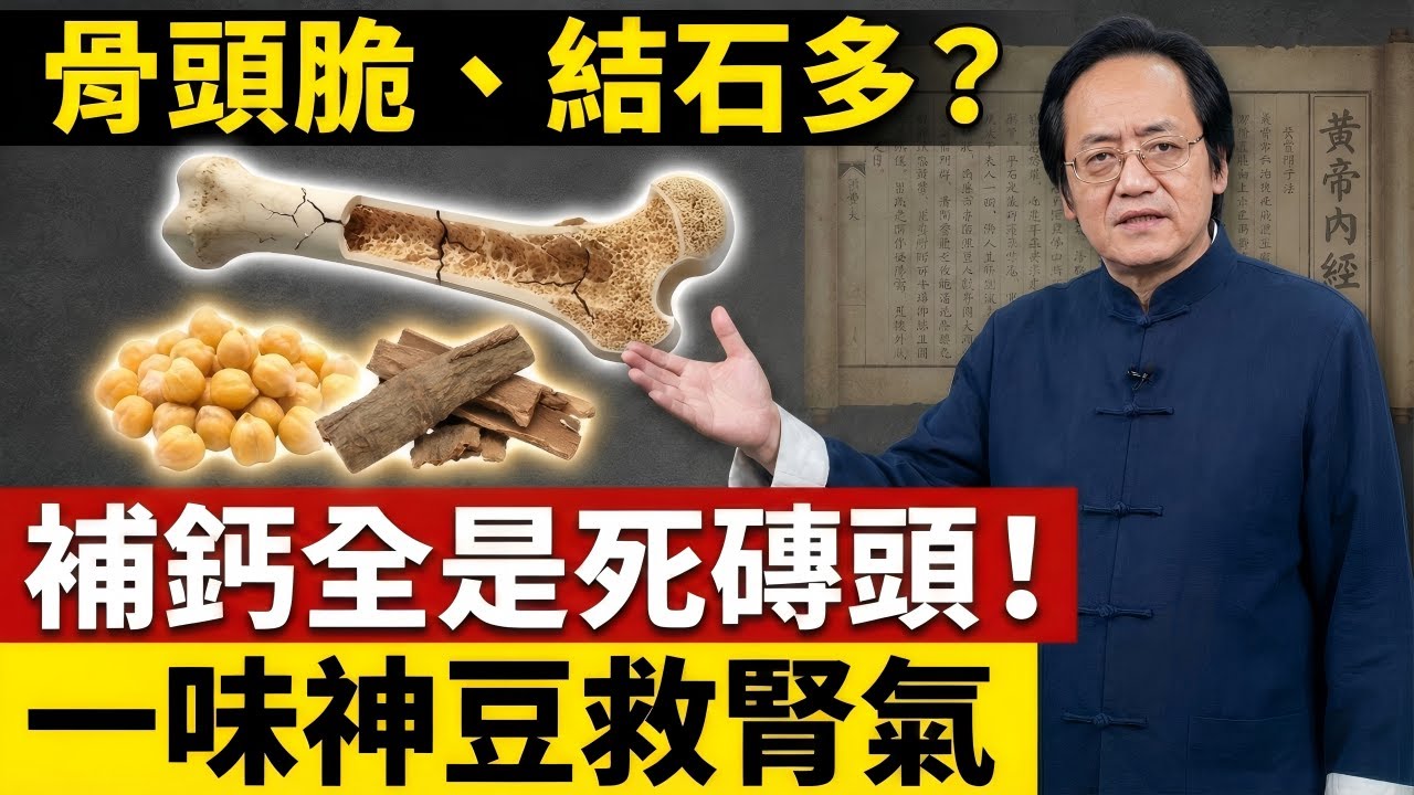 越補鈣骨頭越脆？倪海廈揭秘「致命補鈣」真相：停止堆積死磚頭，一味西域神豆化開血管淤泥、重塑腎氣根基！#中醫 #倪海廈 #養生 #骨質疏鬆 #腎氣 #健康 #補鈣 #經方 #自然療法 #中醫科普