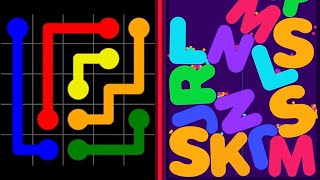 🧩 Flow Free VS 🔤 I Like ABC Alphabet Merge Word Puzzle – Gameplay | All Levels