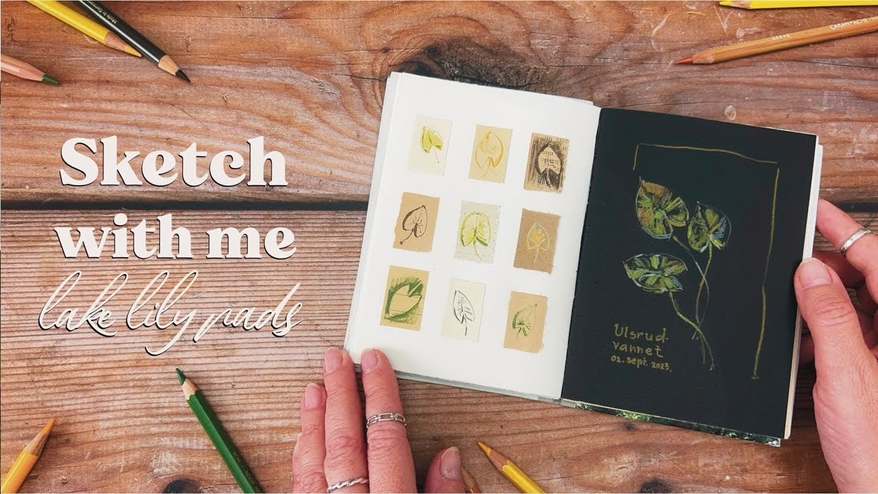 Sketching Lake Lily Pads: Relaxing Sketchbook Session With Soft Piano Music
