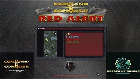 Command and Conquer Red Alert Remastered 1 x Allies vs 3 x AI: Hard Skirmish Gameplay MAP: Badajoz 2