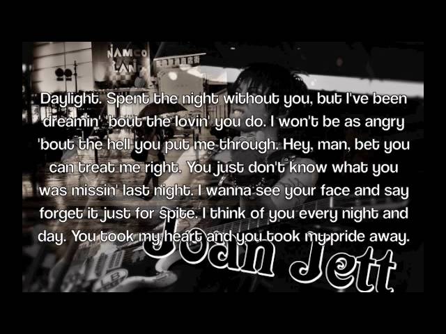 Joan Jett-I Hate Myself For Loving You Lyrics class=