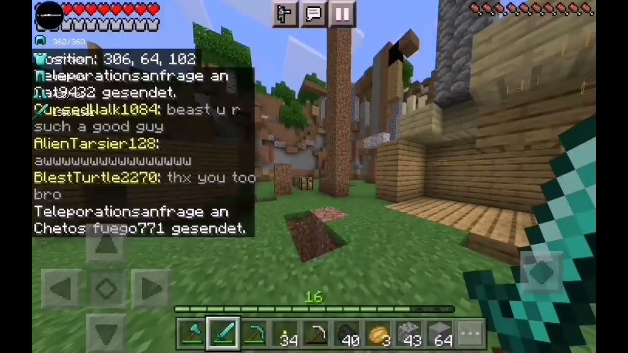 I play with a hack client in Minecraft bedrock Server. - YouTube