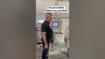 Chuck Liddell working hard on his own Bat! #baseball #victus #iceman #Bat #shorts