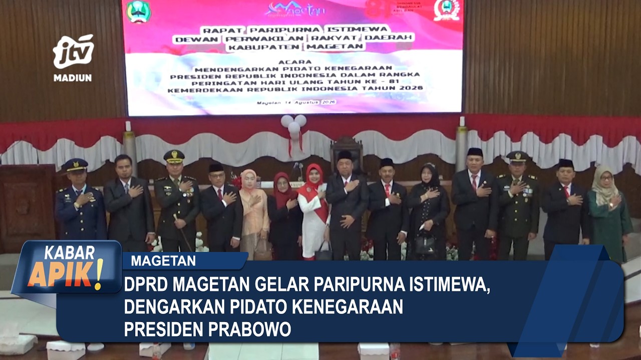 DPRD Magetan Gelar Paripurna Istimewa, Dengarkan Pidato Kenegaraan Presiden Prabowo – MAGETAN