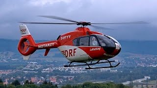 Ec-135 drf notarzt vario rc scale model helicopter flight demo / mega rc airshow göttingen 2015