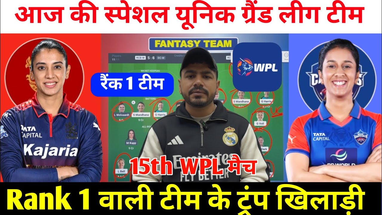 RCB-W vs DC-W Today Match Prediction ! Bengaluru Women vs Delhi Capitals Women Dream11 Team ! WPL