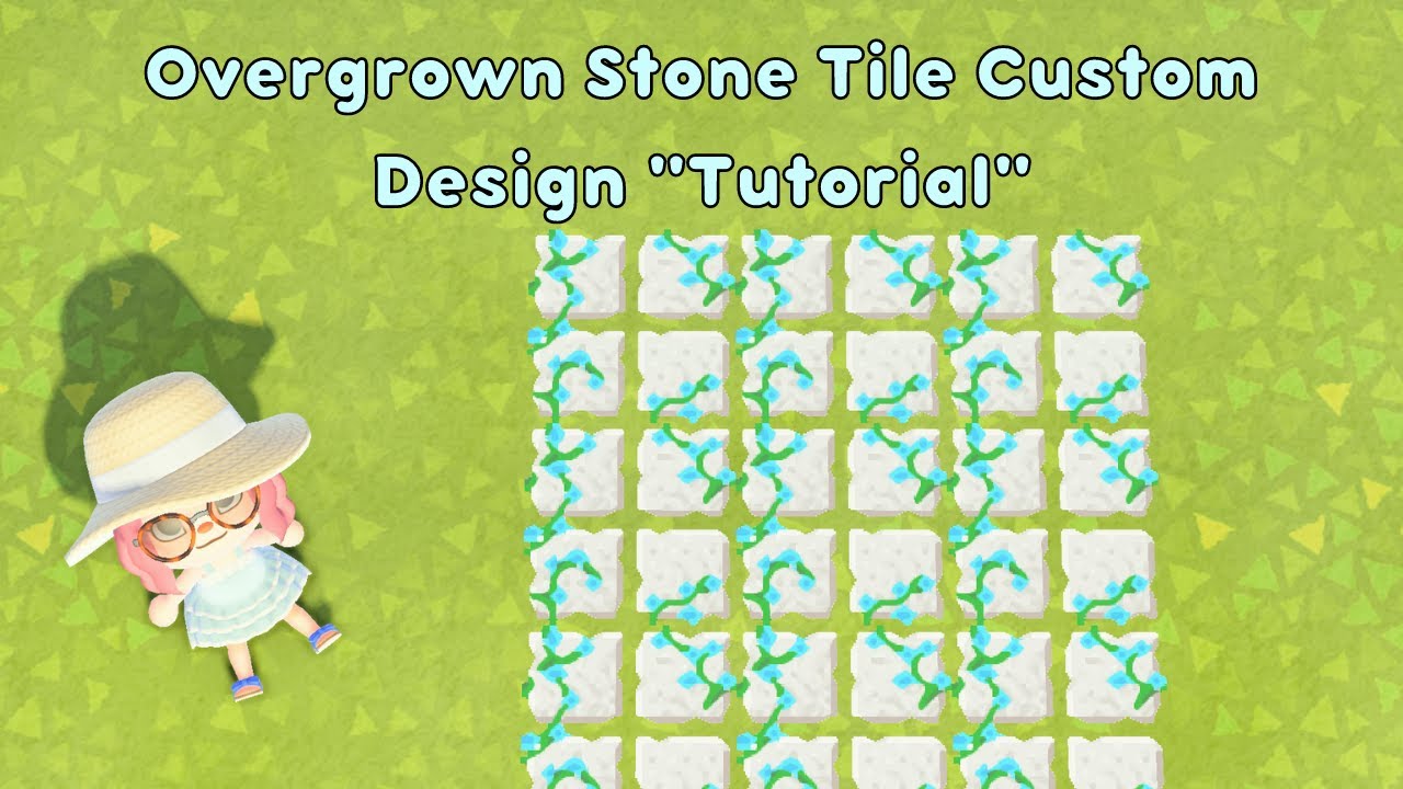 Overgrown Stone Tile Custom Design "Tutorial" Animal Crossing New