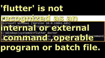 fix flutter doctor problem flutter is not recognized as an internal or external command | windows 10