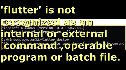 fix flutter doctor problem flutter is not recognized as an internal or external command windows 10