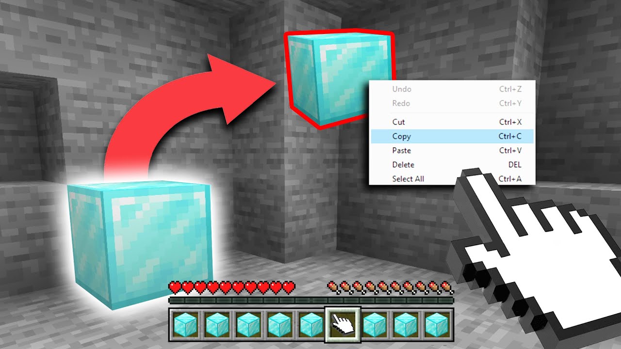 Minecraft, But You Can Copy And Paste Any Block... - YouTube