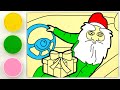 Sand painting Santa Claus