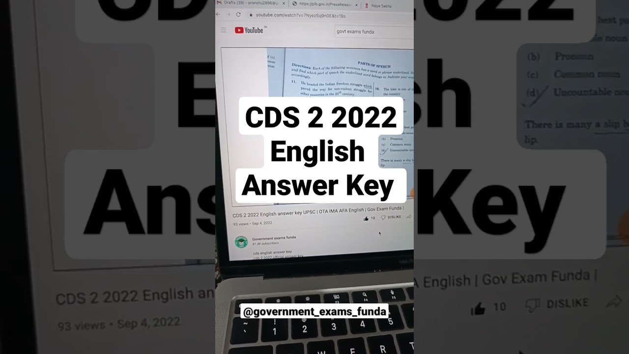 CDS 2 2022 Best  English Answer key 