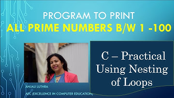 Program to print all Prime numbers from 1-100. | Learn Programming in C