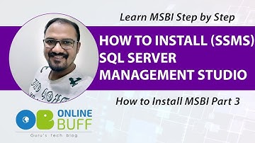 How to Install Sql Server Management Studio : How to Install MSBI Part 3
