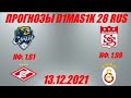 Сочи - Спартак / Сивасспор - Галатасарай | Прогноз на матчи 13 декабря 2021.