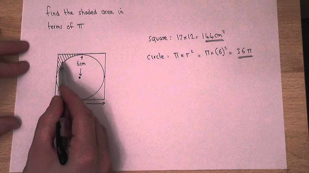 GCSE Maths Area How To Find The Area Of A Circle Inside A Square 
