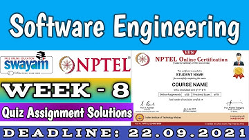 Software Engineering | NPTEL | Week 8 | Assignment 8 Solution | July2021