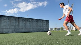 Full Soccer Training Session Using a Wall