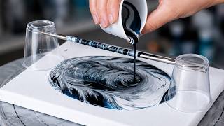 🪶 I Poured Acrylic Paint Over a Straw… The Result Surprised Me! 🪶