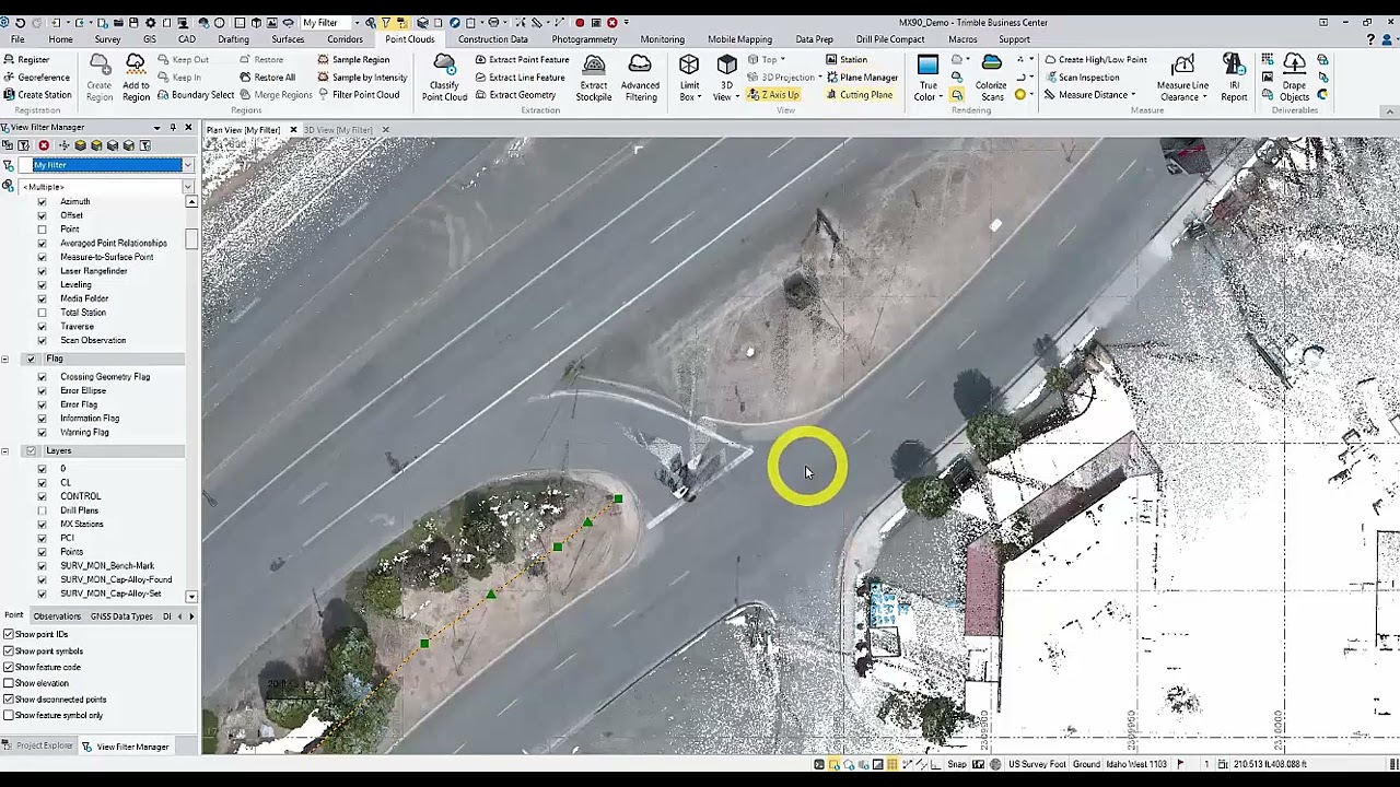 Five: Point Cloud Ditch Topo with Breaklines