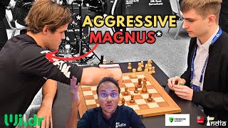 What an attacking game by Magnus Carlsen | Carlsen vs Sarana | World Blitz 2023