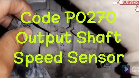 Code P0270 Output Shaft Speed Sensor. CVT No Upshift Less Power [Attrage/Mirrage G4]