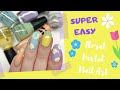 Super easy floral pastel nail art  collab w honeycrunch321