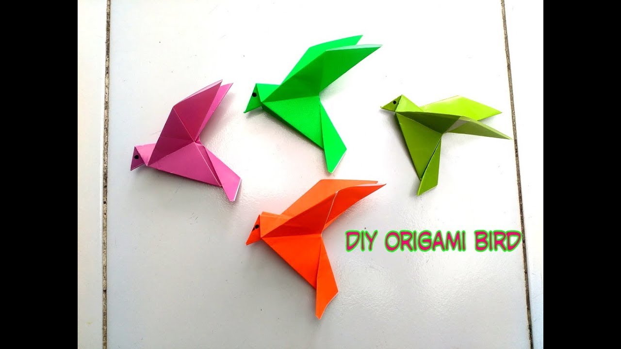 DIY Paper Bird l Cara Membuat  burung  dari  kertas  origami  