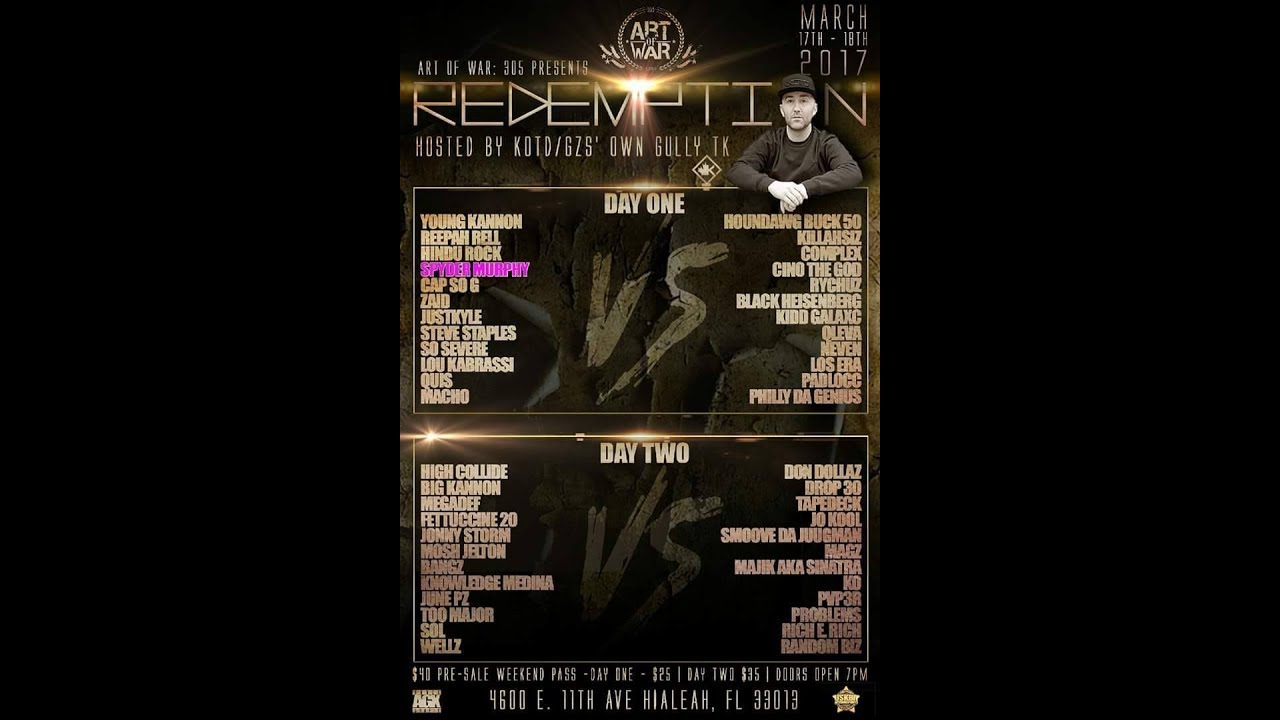 ARTOFWAR305 : RAP BATTLE : SOL vs RICH E. RICH (Hosted by GULLY TK and ...