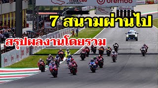 7 สนามผ่านไป สรุปคะแนนและสถิติต่างๆที่น่าสนใจ MotoGP ปีนี้ ล่าสุดลุ้นแชมป์กัน 3 คน