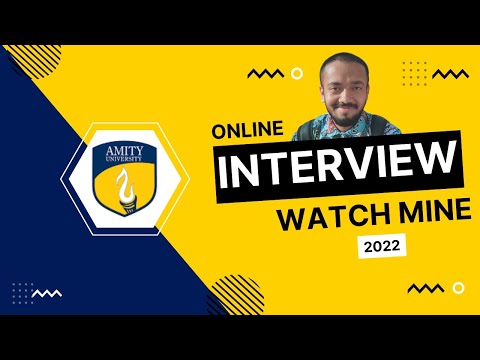 Amity University Online Interview | Watch My Interview | 2022 #amityuniversitynoida