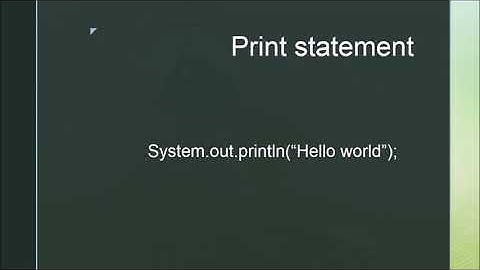 Java Basics - First Program - Printing Hello world