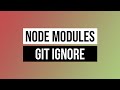 Your first github repo and ignoring node modules